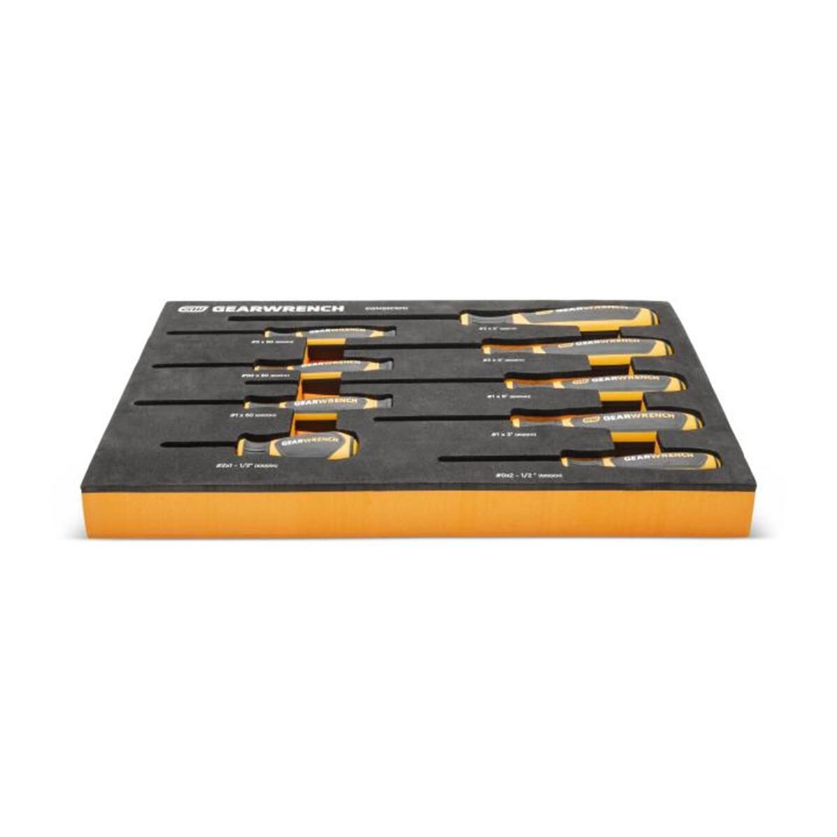 9 PIECE PHILLIPS&reg; DUAL MATERIAL SCREWDRIVER SET IN FOAM STORAGE TRAY, , scaau_hi-res