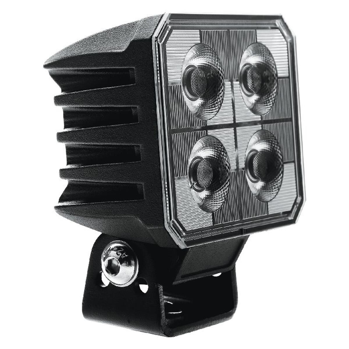 LED SQUARE WORKLAMP FLOOD BEAM60 Deg 9-36V 40W 4 LEDs BLACKHSNG 3,800Lmn IP69K, , scaau_hi-res