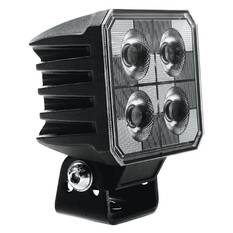 LED SQUARE WORKLAMP FLOOD BEAM60 Deg 9-36V 40W 4 LEDs BLACKHSNG 3,800Lmn IP69K, , scaau_hi-res