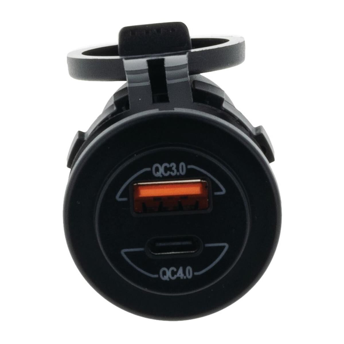 DUAL USB SOCKET PORT 1: QC3 18w, PORT 2: TYPE C QC4 36w NON LED, , scaau_hi-res