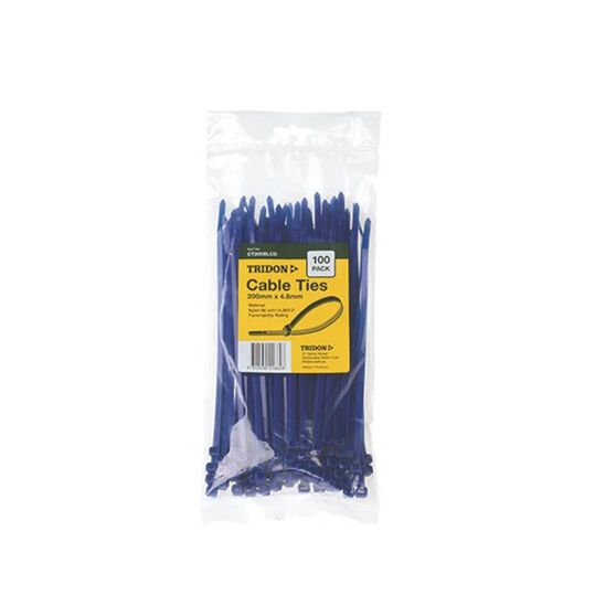 TRIDON CABLE TIE BLUE 200 X 4.8MM, , scaau_hi-res