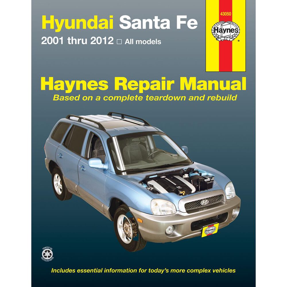 Haynes Repair Manual - Hyundai Sante Fe 2001-2012, 43050 | Supercheap Auto