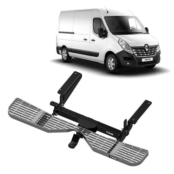 RENAULT MASTER HEAVY DUTY TOWBAR WITH GALVANISED STEP 3 PIECE POWDER COATED, , scaau_hi-res