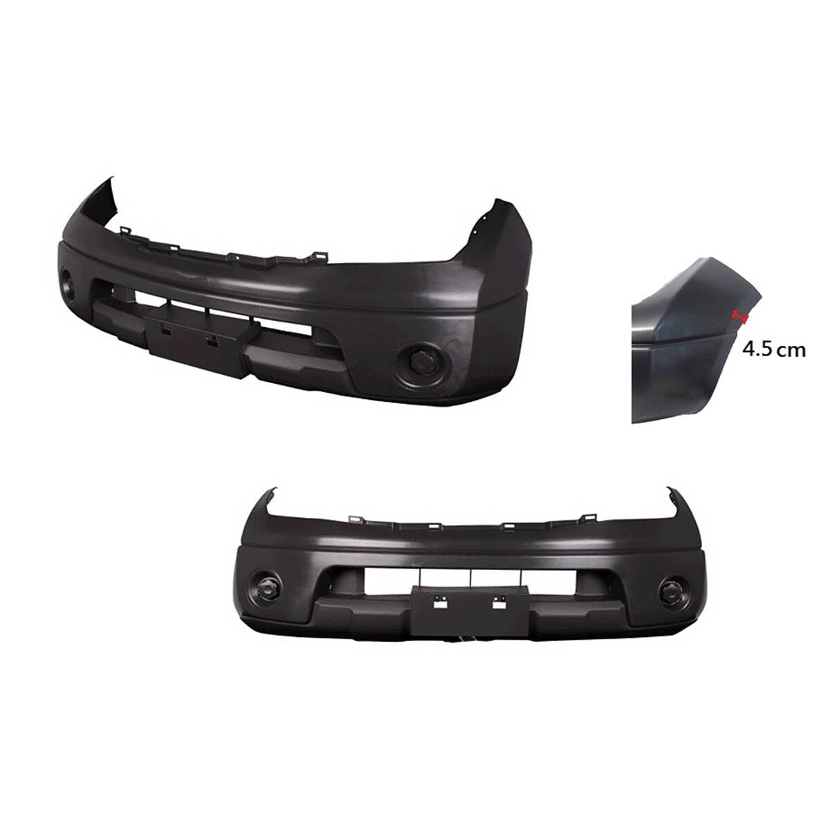 NISSAN NAVARA  D40  11/2005 ~ 01/2010  FRONT BUMPER BAR COVER  THAI BUILT  WITH NUMBER PLATE HOLDER, , scaau_hi-res