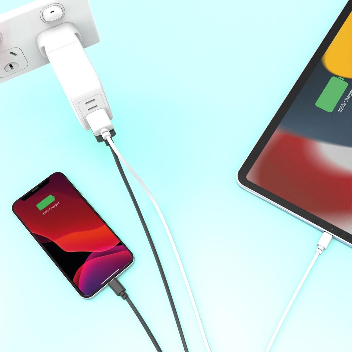 LASER MFI LIGHTNING CABLE 2 PACK &ndash; WHITE/BLACK, 2M, FAST CHARGE & DURABLE DESIGN, , scaau_hi-res