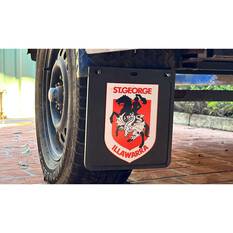355MM DROP X 300MM WIDTH BLACK MONO MUDFLAP  - ST GEORGE, , scaau_hi-res