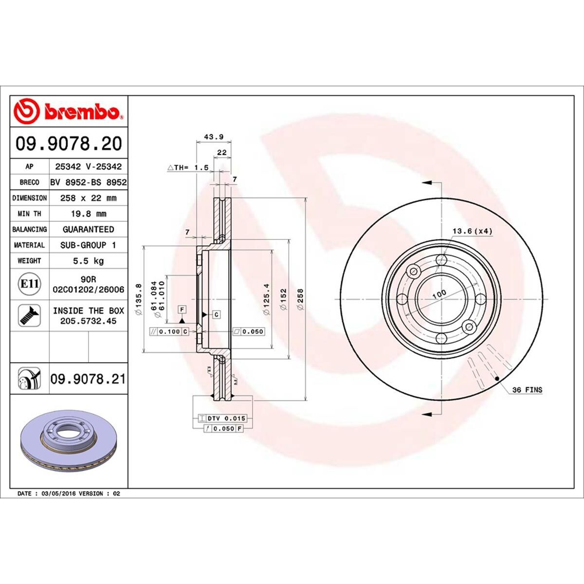 BREMBO DISC ROTOR, , scaau_hi-res