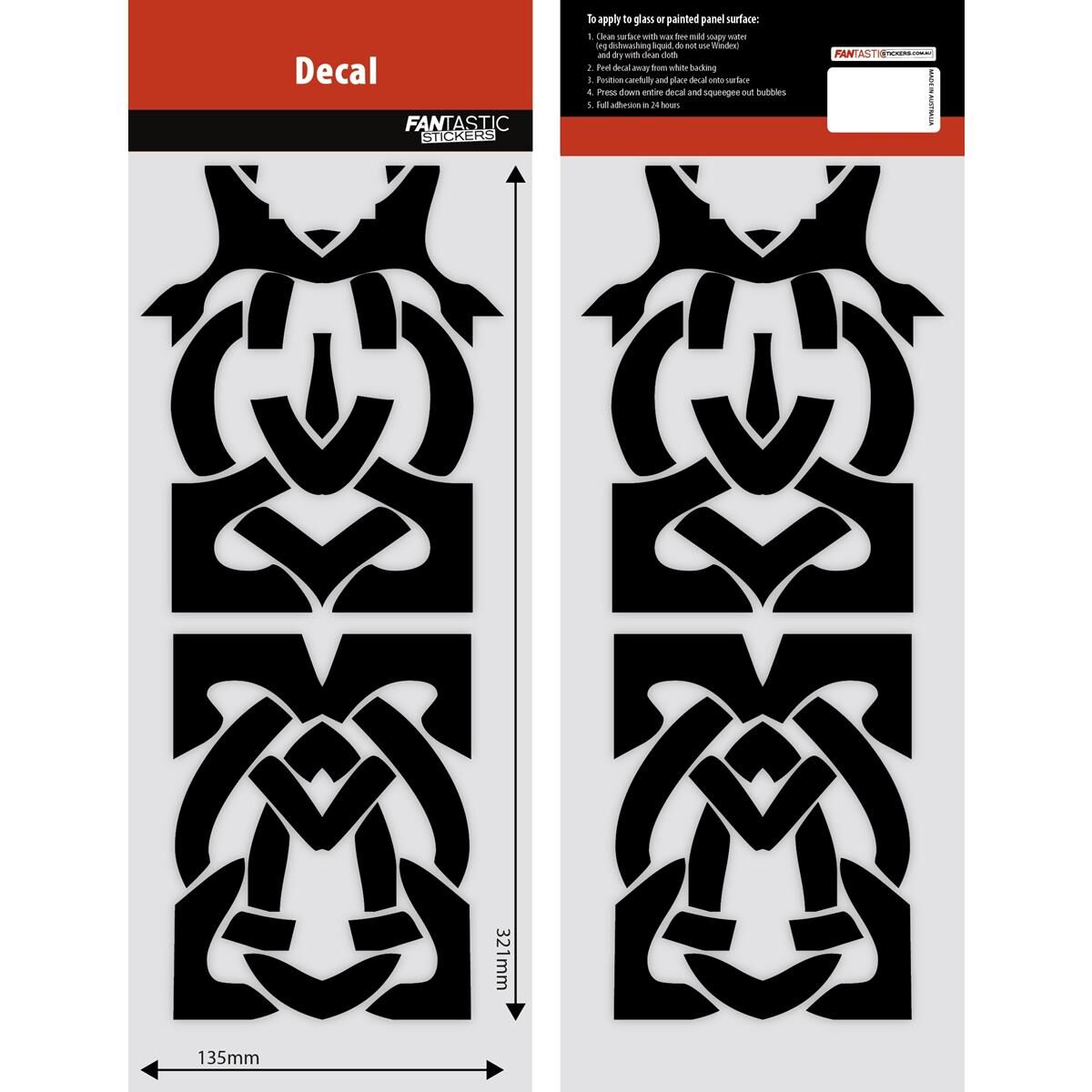 COMPUTER CUT BLACK VINYL - CELTRIC TATTOO DESIGN, , scaau_hi-res