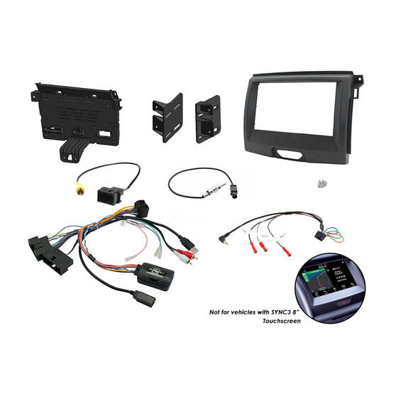 INSTALL KIT TO SUIT FORD RANGER PX 2 (BLACK), , scaau_hi-res