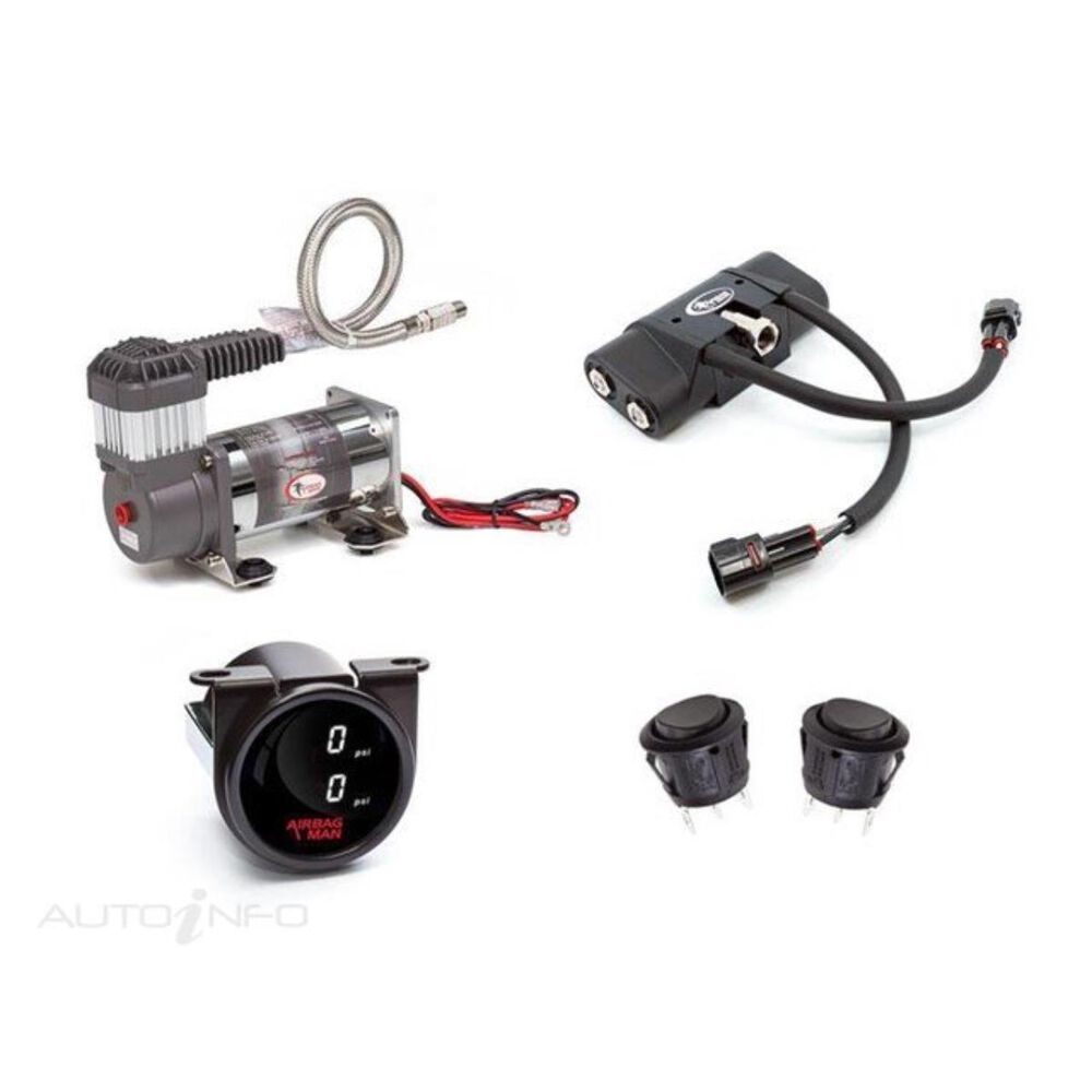 Airbag Man Dual Air Control Kit With Digital Gauge And Rockers