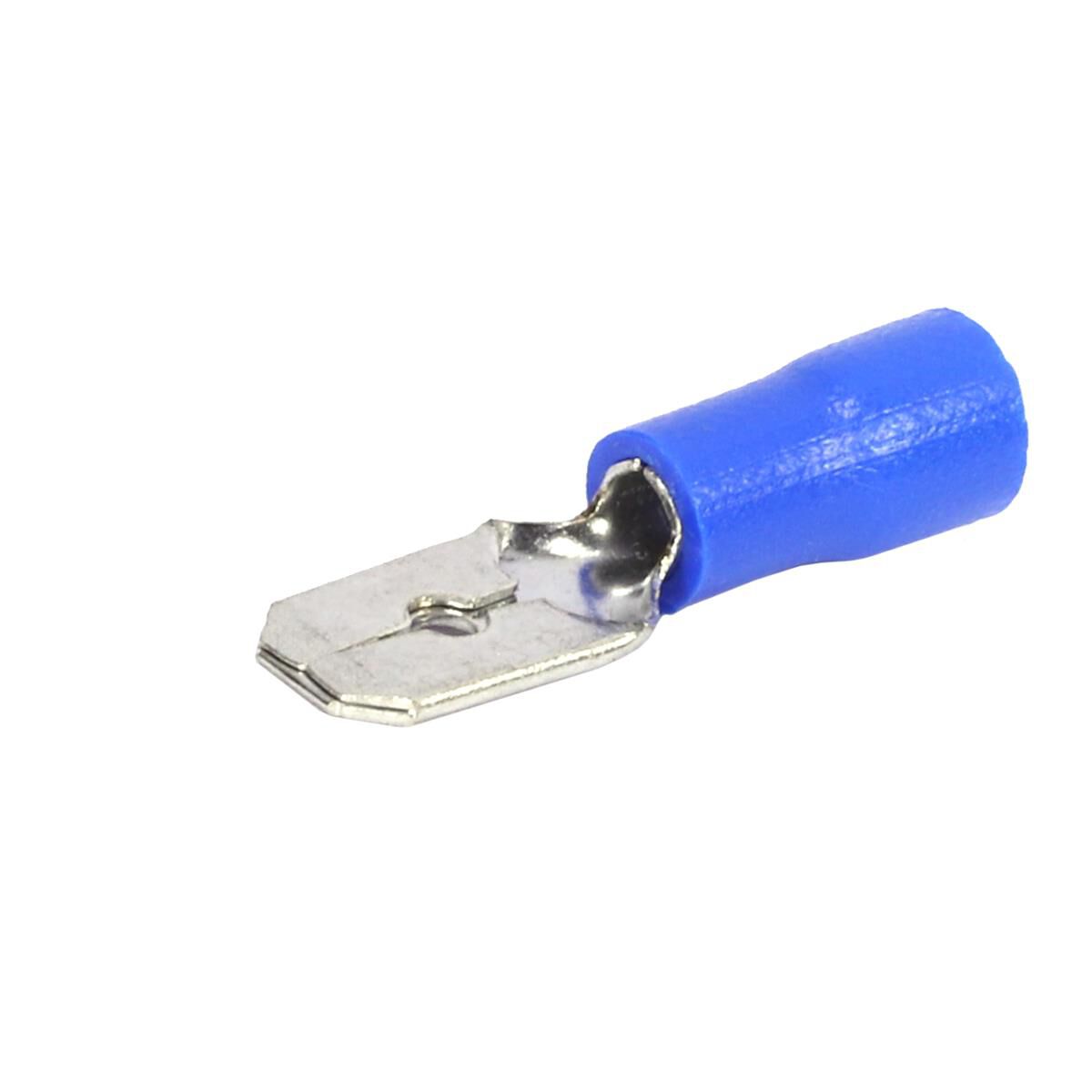 6.4MM MALE SPADE TERMINAL BLUE - 100PCS, , scaau_hi-res