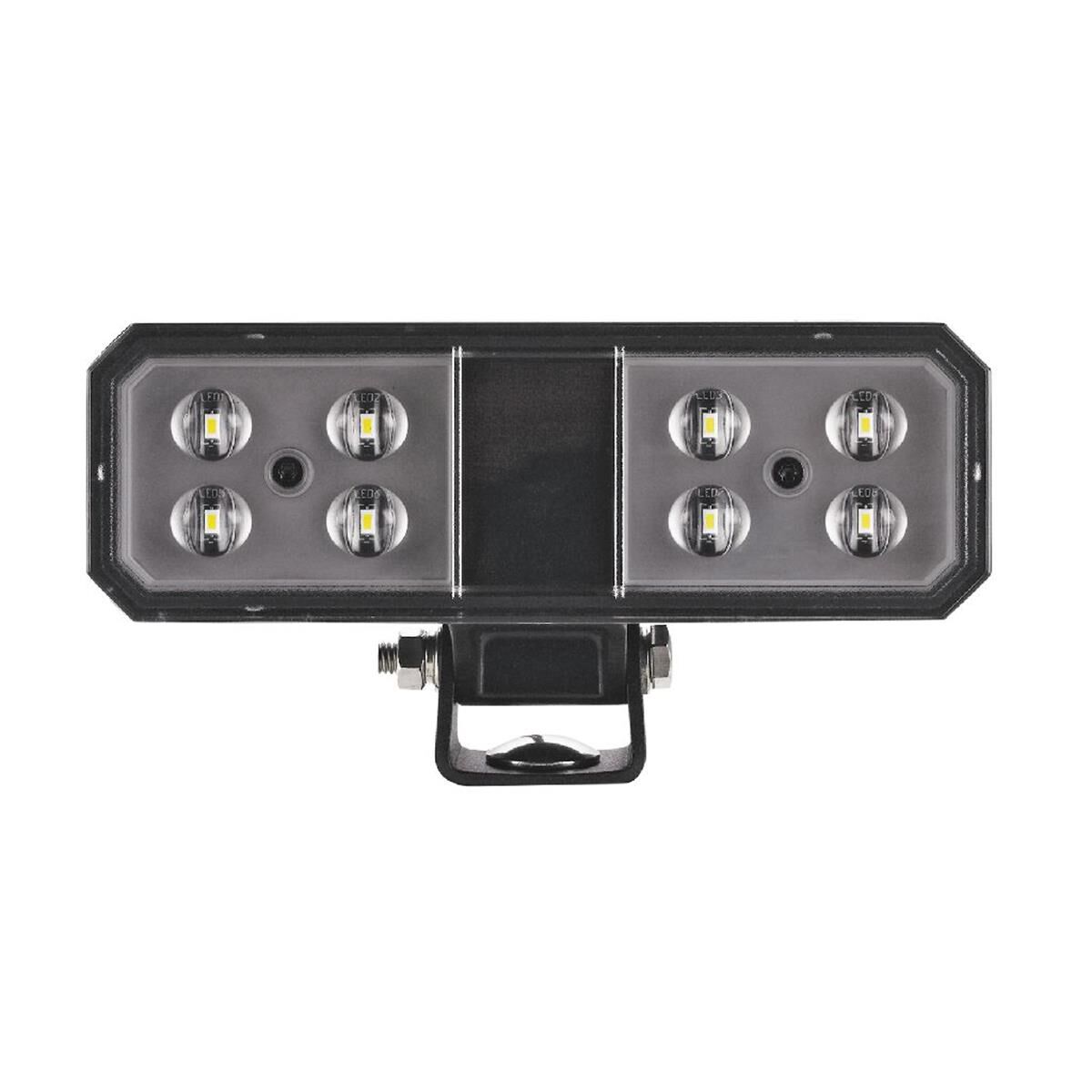 LED RECTGL WORKLAMP FLOOD BEAM 60 Deg 9-36V 14.4W 12 LEDs BLK, , scaau_hi-res