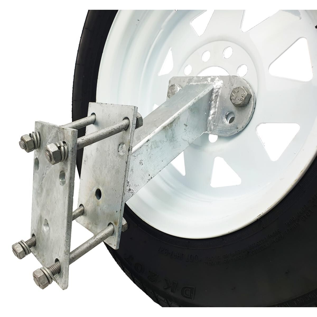 Sunrise Spare Wheel Bracket Small Galvanised, , scaau_hi-res