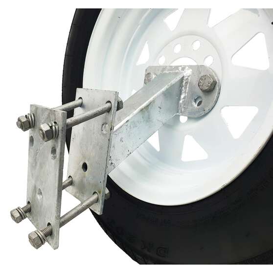Sunrise Spare Wheel Bracket Small Galvanised, , scaau_hi-res