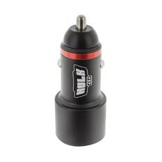 DUAL USB IN CAR SOCKET CHARGER PORT 1: TYPE C PORT 2: QC3.0 BLUE LED, , scaau_hi-res