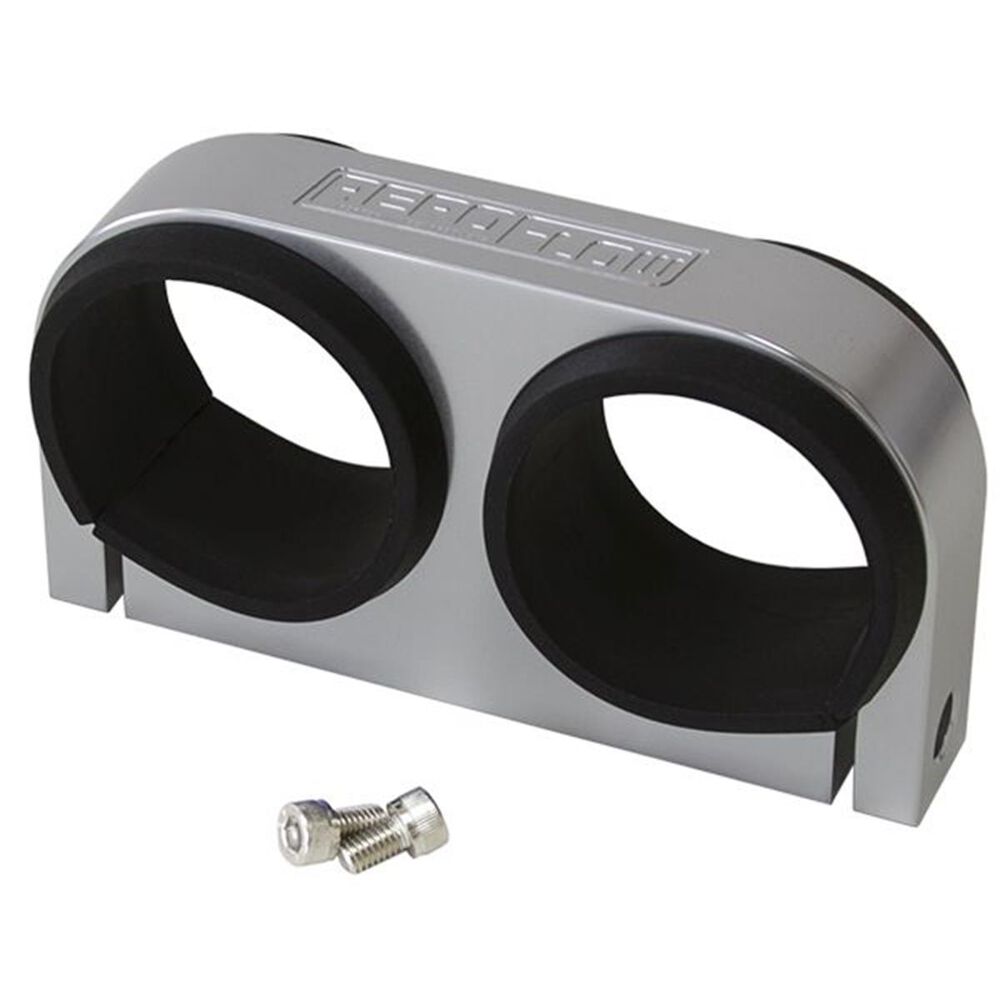 Aeroflow Dual Billet Fuel Pump Bracket Silver, AF642902S