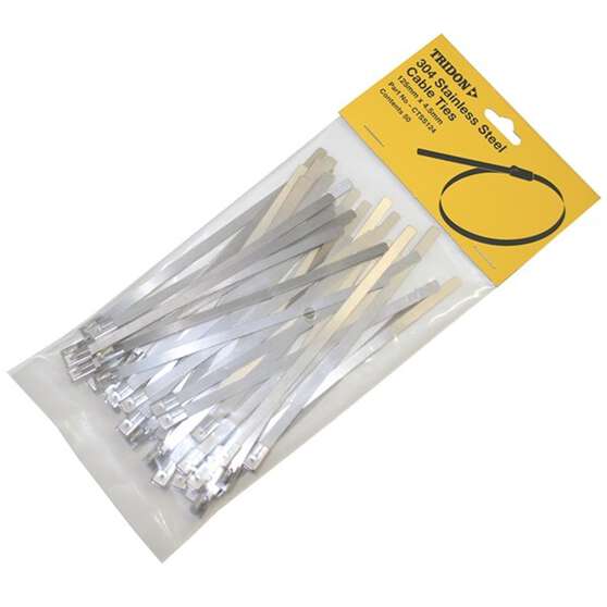 TRIDON CABLE TIE STAINLESS STEEL 127X5MM, , scaau_hi-res