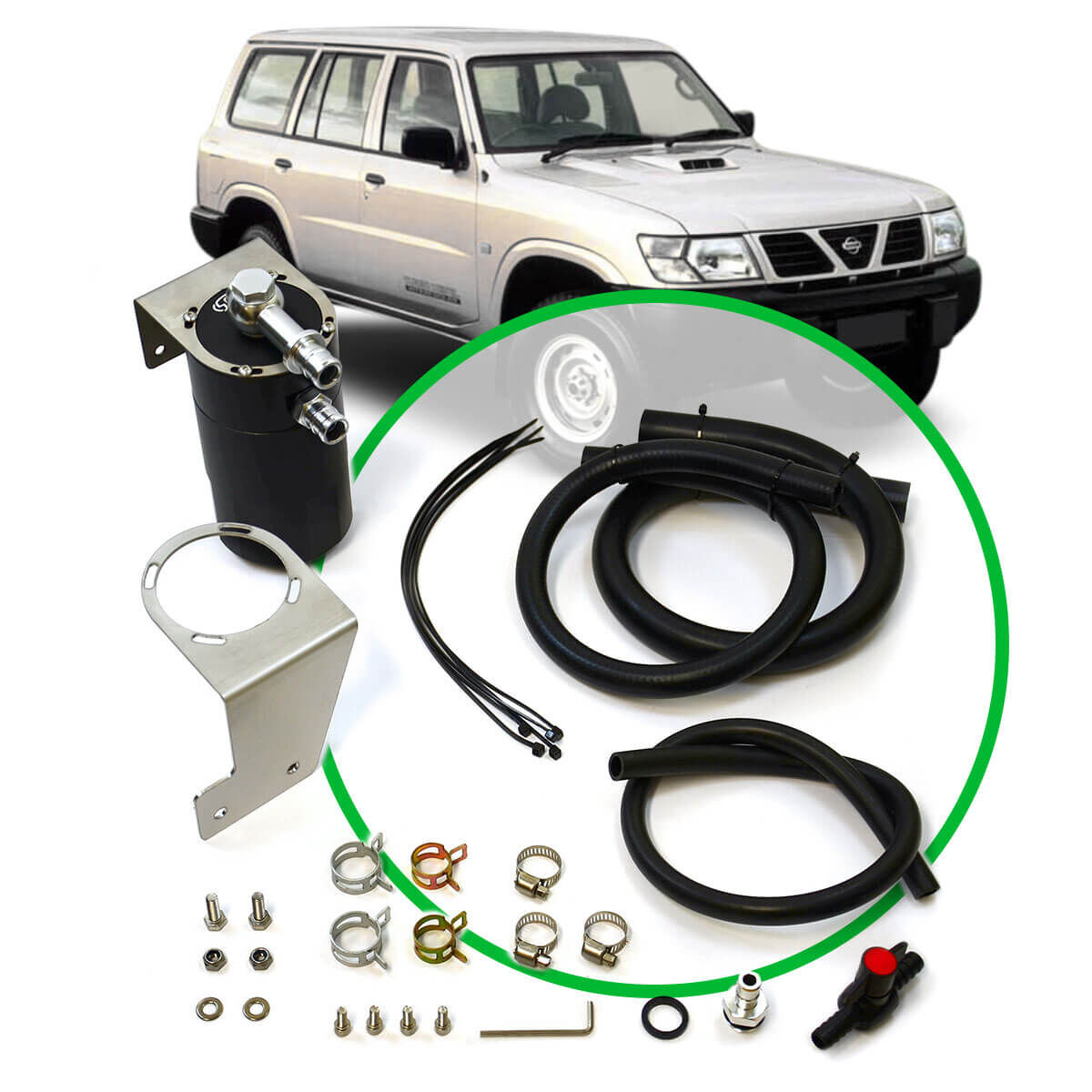 OIL CATCH TANK FULL KIT SUIT PATROL GU 4.2L 1997 - 2006, , scaau_hi-res