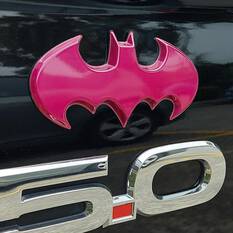 DC BATMAN 1989 BATWING 3D CAR EMBLEM (PINK CHROME), , scaau_hi-res
