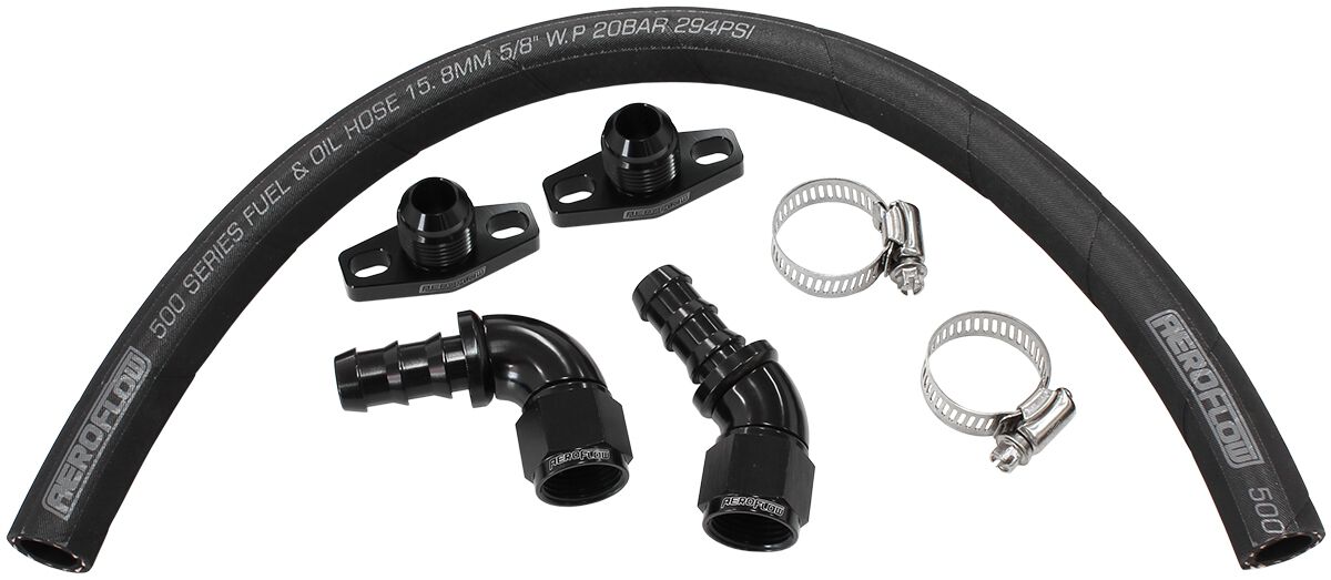 FORD XR6 TURBO DRAIN KIT BA BF FG STANDARD GT35 TURBO BARRA AEROFLOW - AF 463-20, , scaau_hi-res