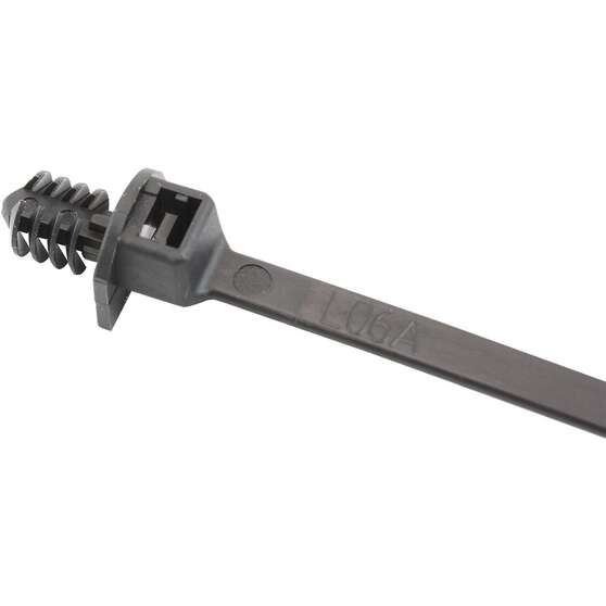 FIR TREE CABLE TIE 4.8X210MM FIXED 25 PACK BLACK ZIP TIES, , scaau_hi-res