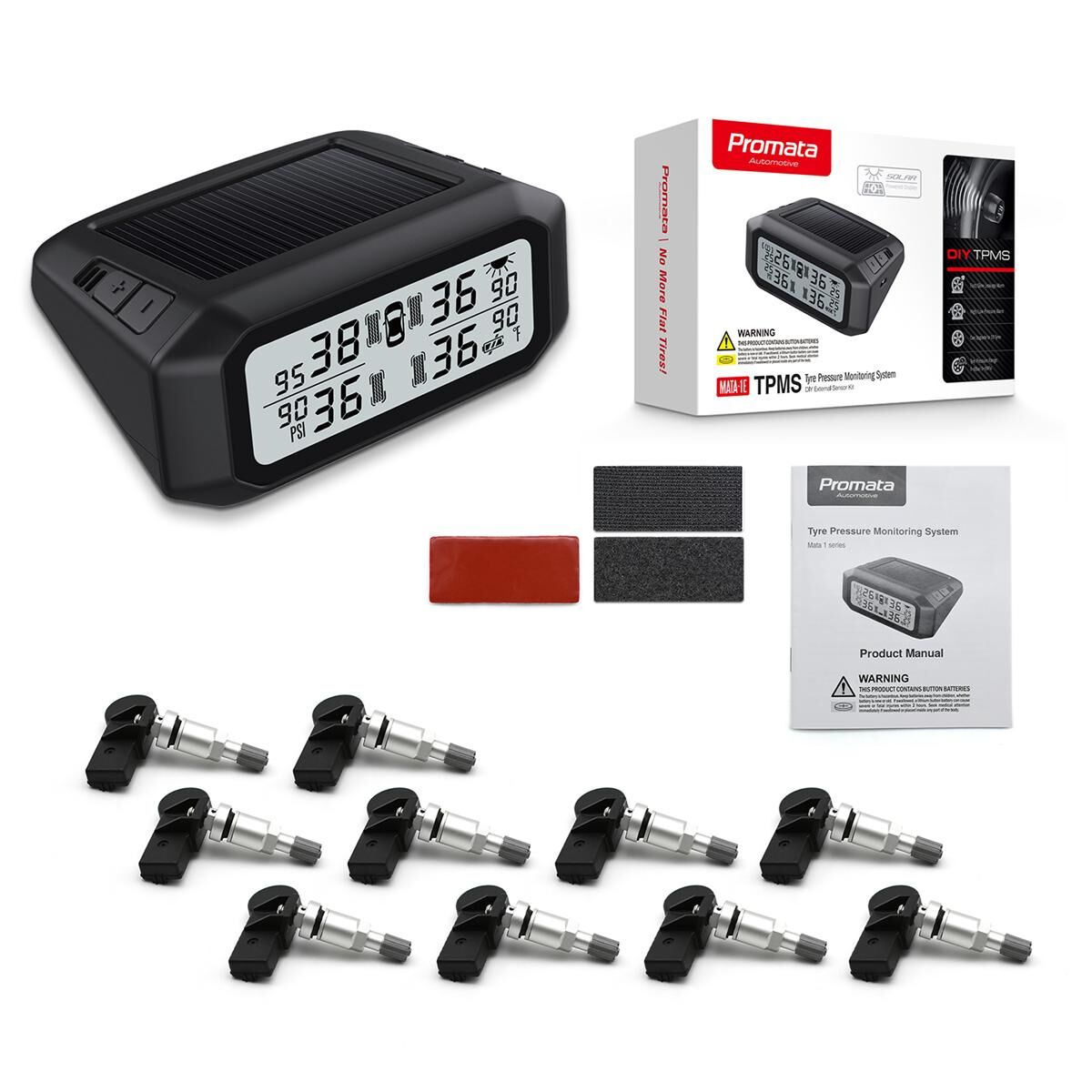 Promata Mata 1 EZsync Wireless Pairing Tyre Pressure Monitor - 10 Internal Sensors 10 Meters 10 Meters, , scaau_hi-res