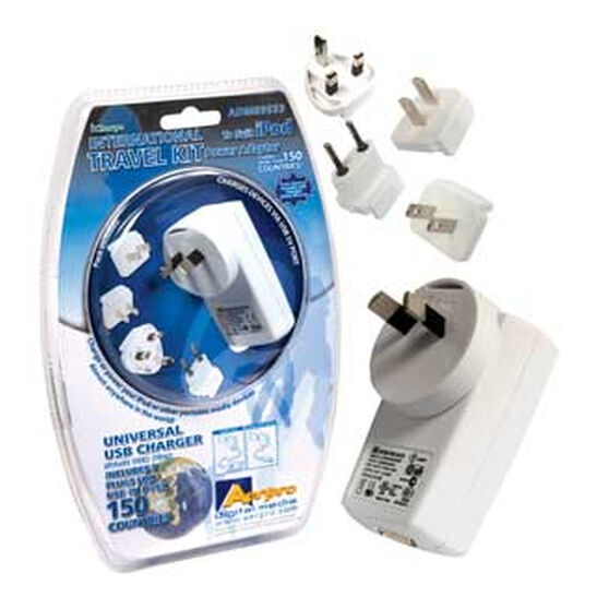 UNIVERSAL USB CHARGER WITH TRAVEL PLUGS, , scaau_hi-res