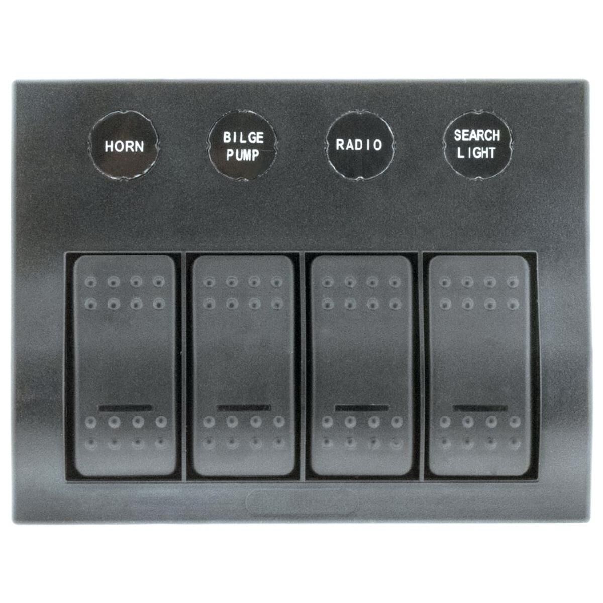 LED SWITCH ROCKER PANEL - 4 WAY 3 ON/OFF 1 MOM PREWIRED, , scaau_hi-res