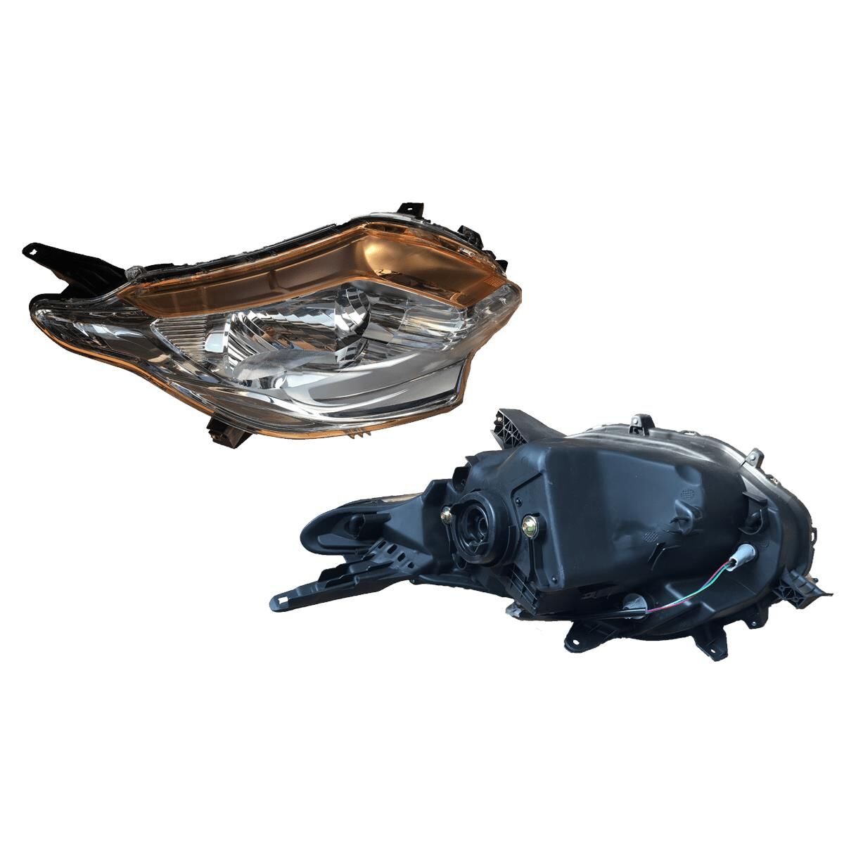 MITSUBISHI TRITON  MQ  01/2015 ~ ONWARDS  HEAD LIGHT CHROME  RIGHT HAND SIDE  WITH ORANGE REFLECTOR, , scaau_hi-res