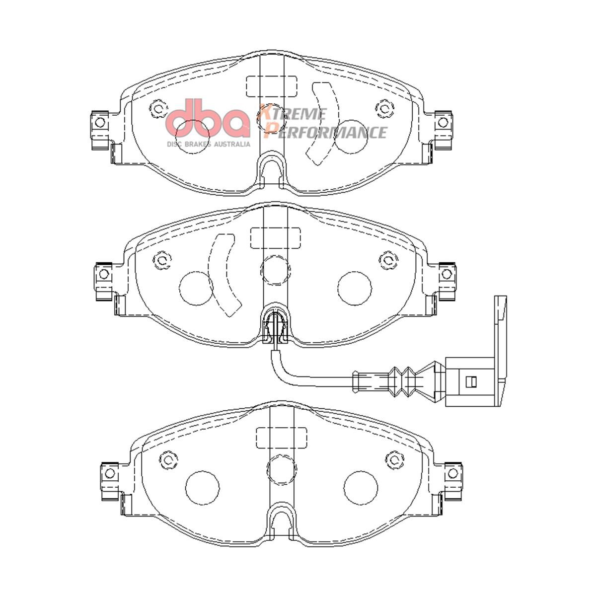 DBA XP PERFORMANCE BRAKE PADS VW Golf MK7 F, , scaau_hi-res