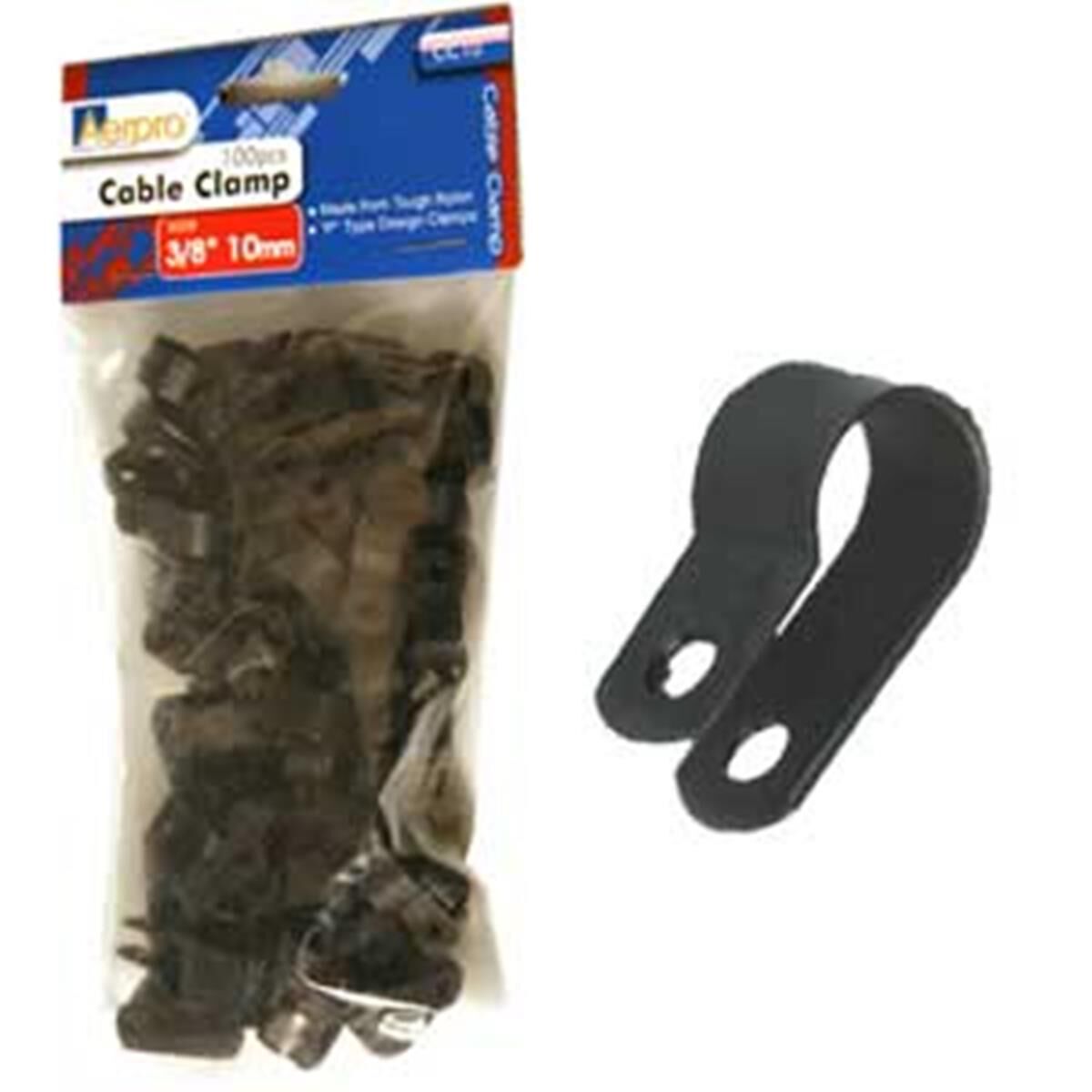 3/8"10MM CABLE CLAMP PACK 100, , scaau_hi-res