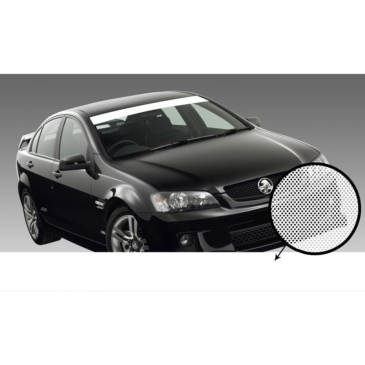 WHITE ITAG SEE-THRU SUN VISOR, 1400MM X 150MM, , scaau_hi-res