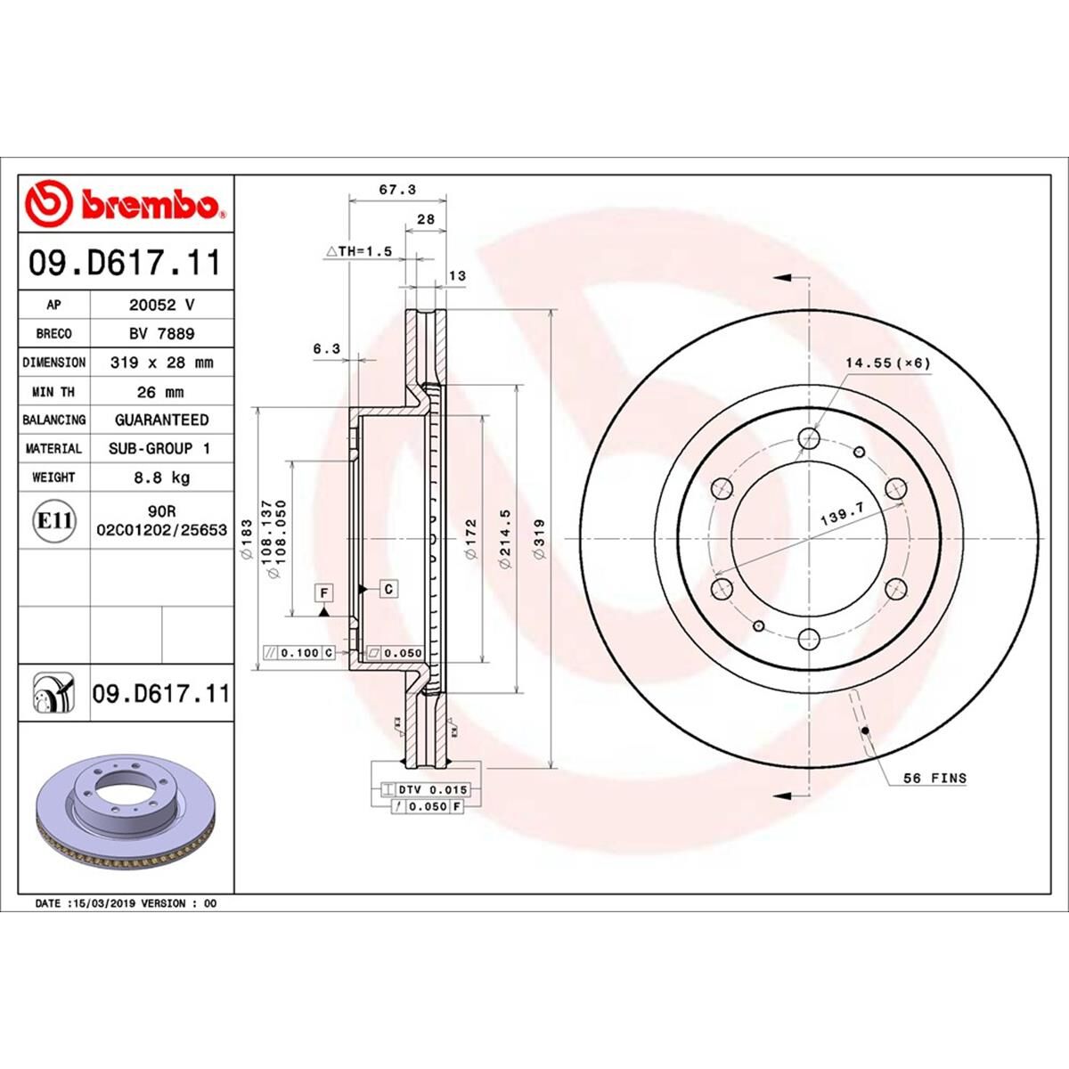 BREMBO DISC ROTOR, , scaau_hi-res