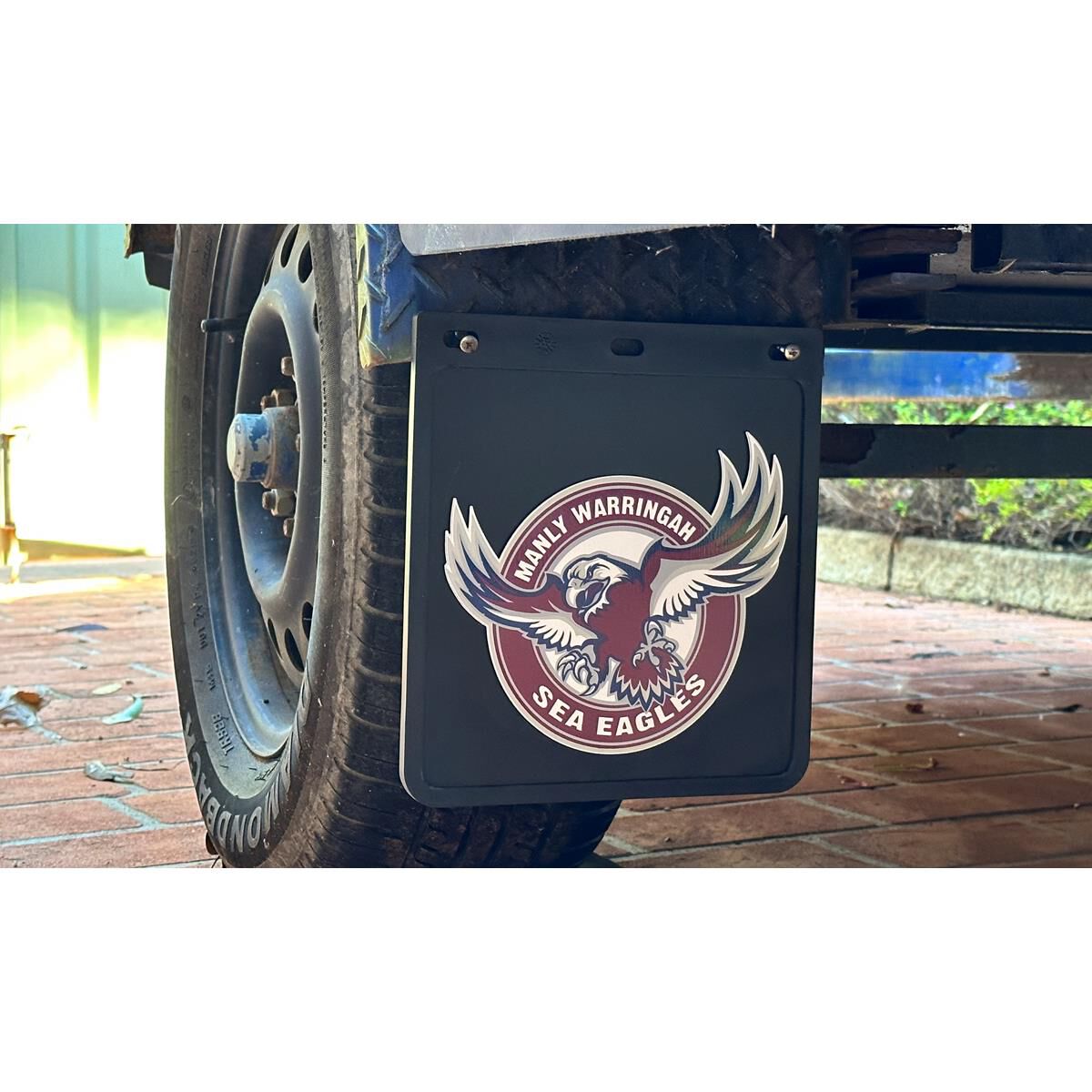 250MM DROP X 300MM WIDTH BLACK MONO MUDFLAP  - MANLY, , scaau_hi-res