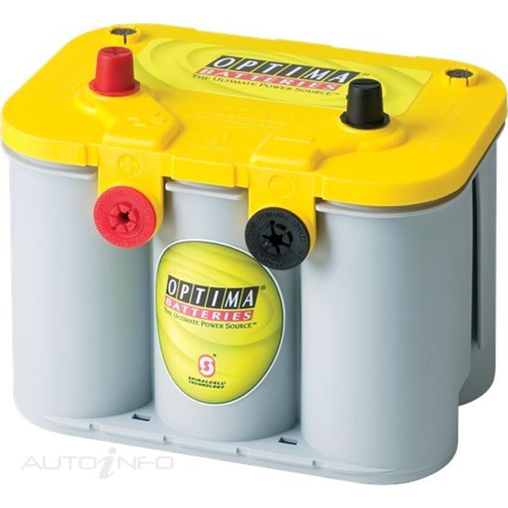 Optima Yellow Top Agm Battery D34 78 750cca 55ah Mf 12v Deep Cycle Cranking 149352 Supercheap Auto