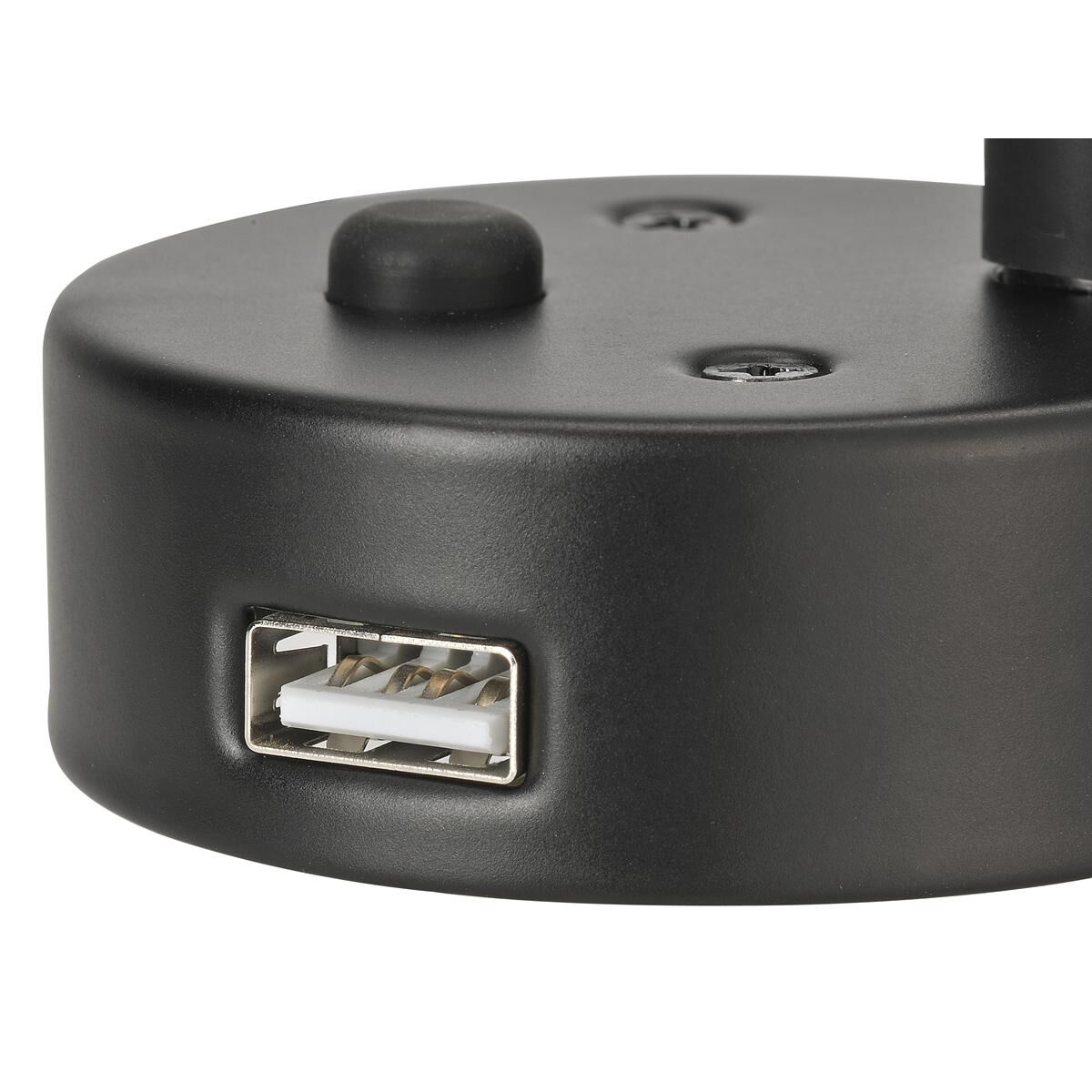 NARVA 12V BLACK INTERIOR LAMP WITH TOUCH SWITCH & 2A USB SOCKET, , scaau_hi-res