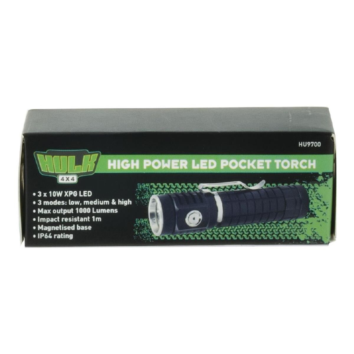 10W HIGH POWER RECHARGEABLE LED POCKET TORCH 1000LM, , scaau_hi-res