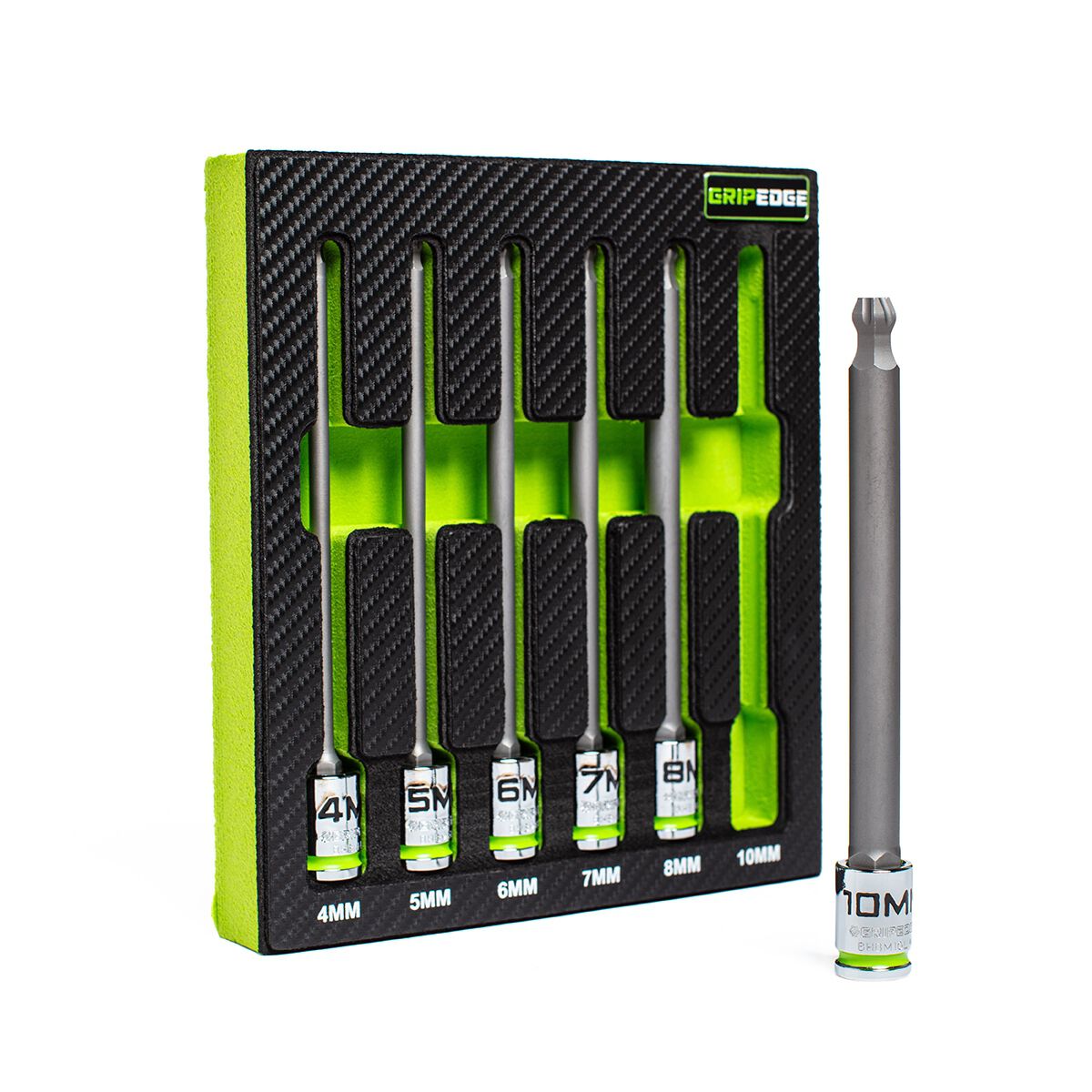 GRIPEDGE 3/8DR LONG MET B HEX DR SET 6PC, , scaau_hi-res
