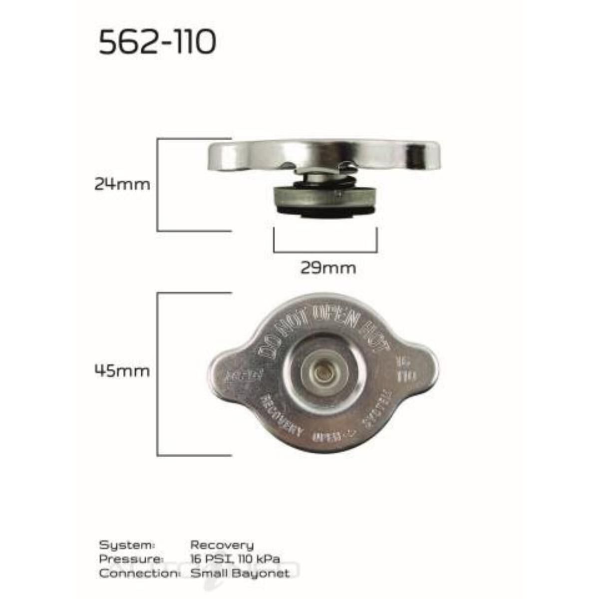 CPC Radiator Cap 562 110