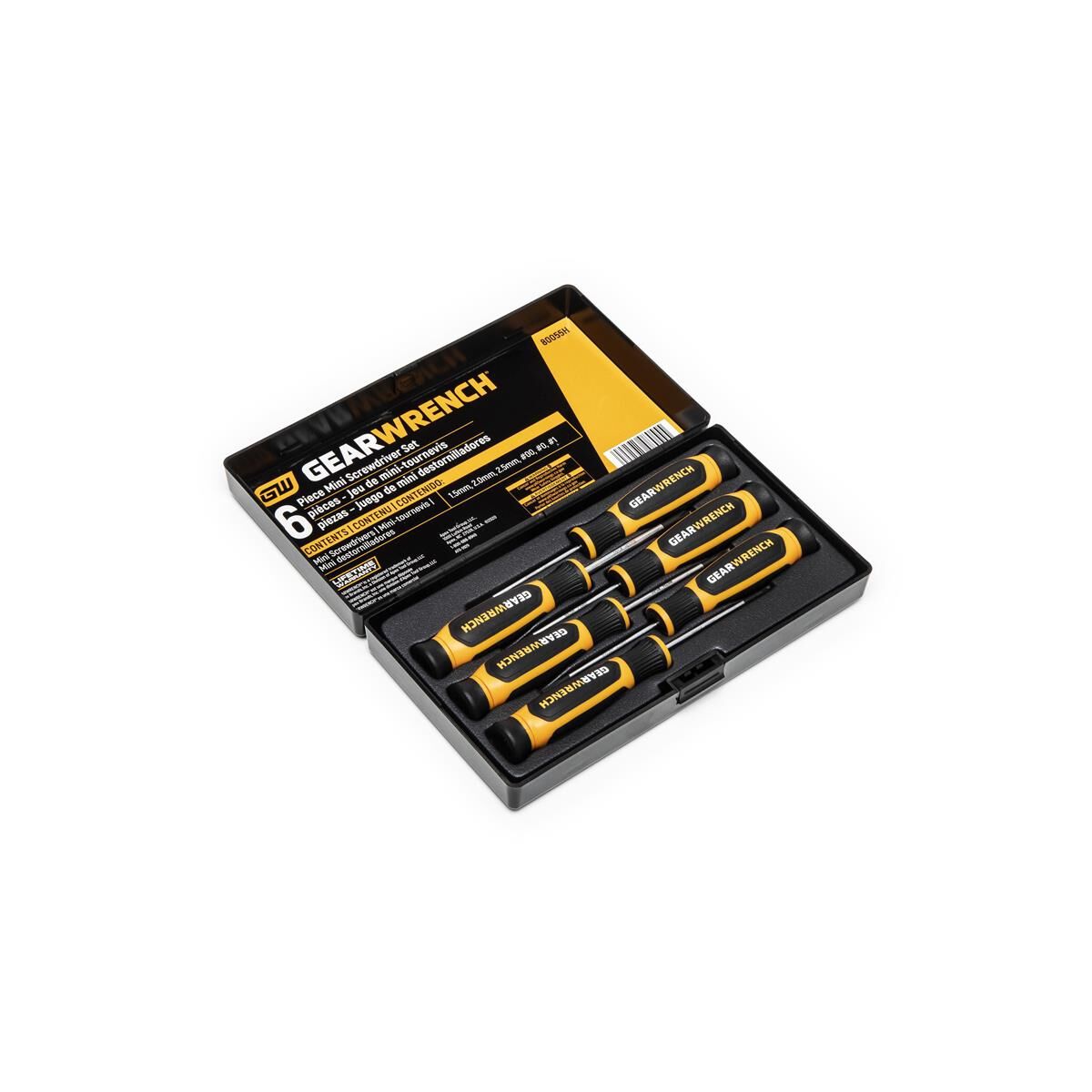 6 PIECE PHILLIPS&reg;/SLOTTED MINI DUAL MATERIAL SCREWDRIVER SET, , scaau_hi-res