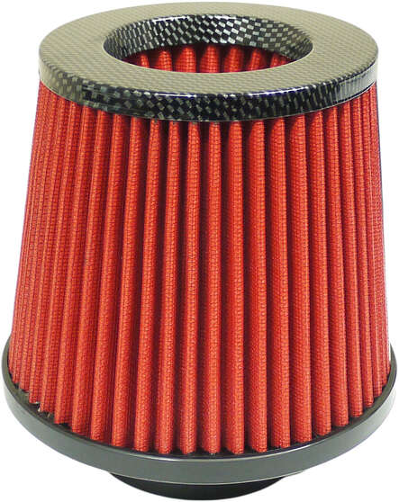 POD FILTER URETHANE RED ELEMENT CARBON TOP 76MM, , scaau_hi-res
