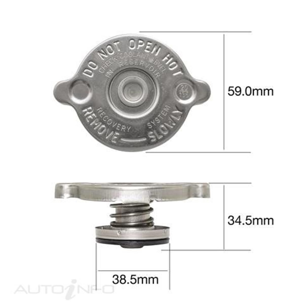 TRIDON NON RECOVERY RADIATOR CAP, , scaau_hi-res