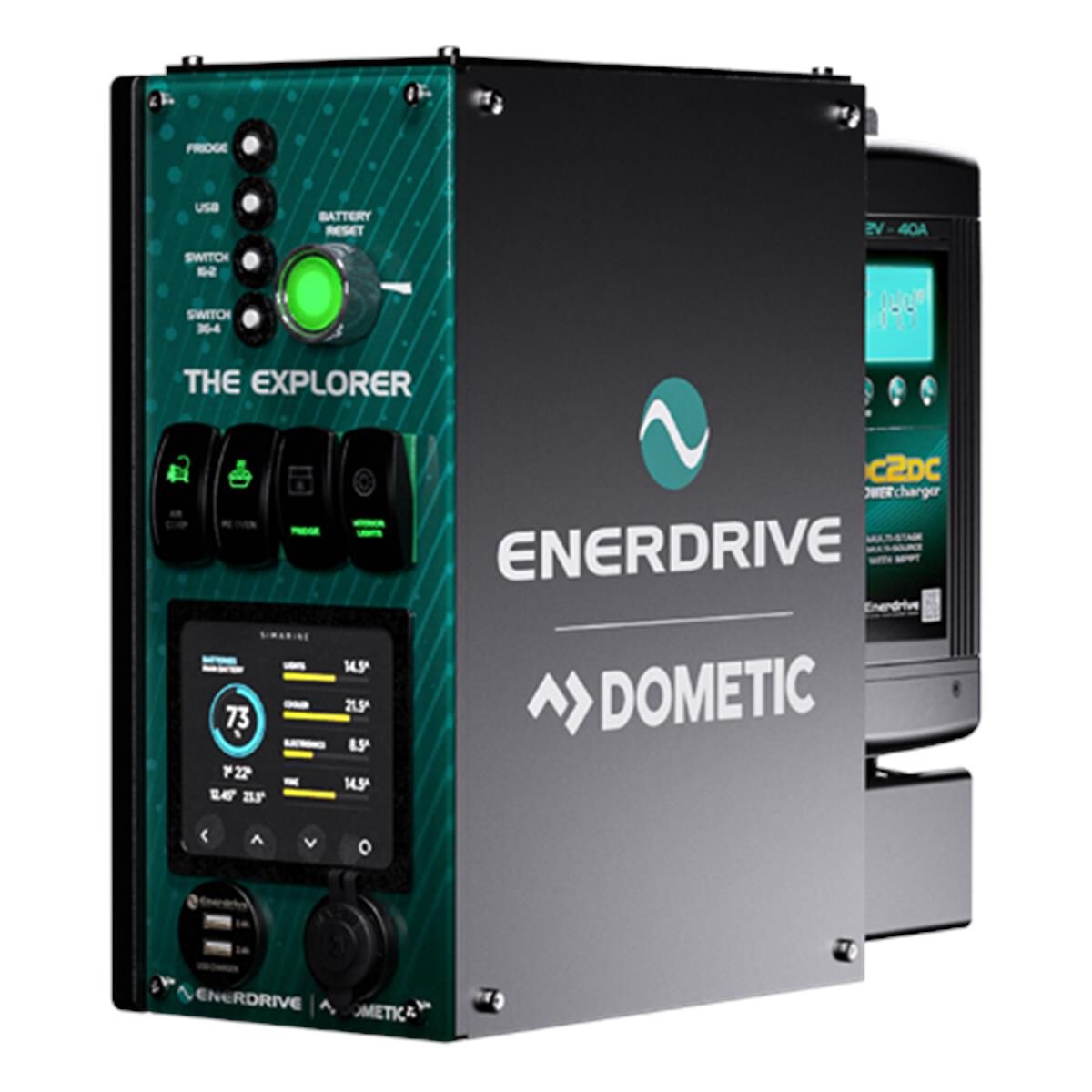 EXPLORER POWER SYSTEM WITH SIMARINE BATTERY MONITORING - LEFT MOUNT, , scaau_hi-res