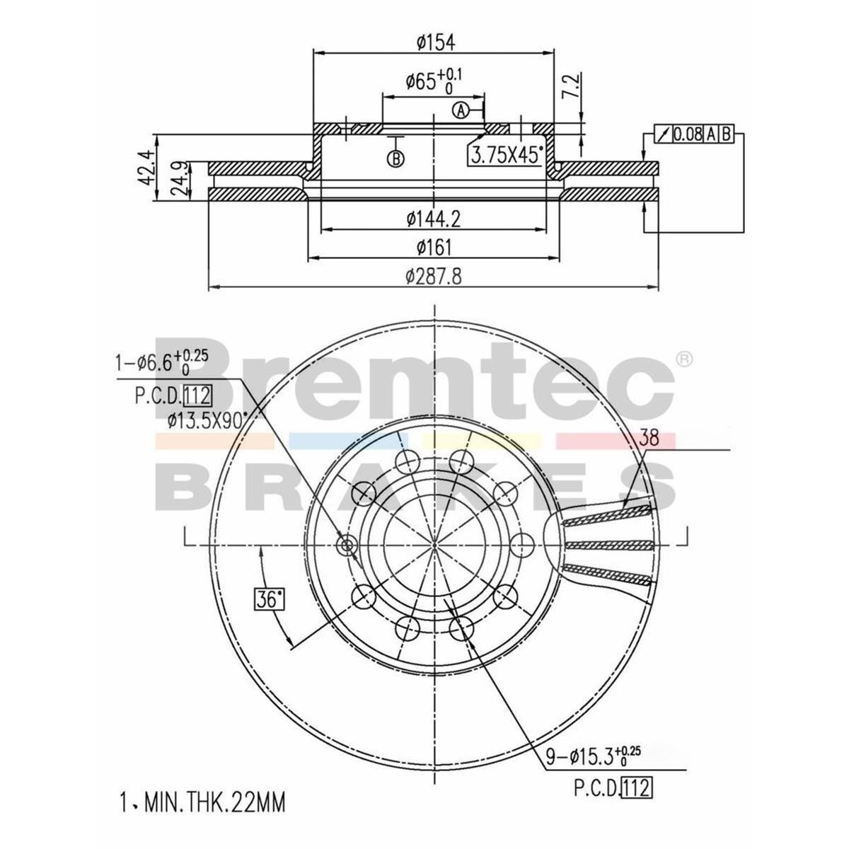 EUROLINE BUNDLE (EUROPEAN)AUDI A3 (8V) 1.4L 2014-20 (CZEA) FRONT, , scaau_hi-res