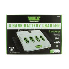 4 IN 1 BATTERY CHARGER 12V 5 STAGE 16amp OR 4x 4amp FULLY AUTOMATIC FESSIONAL, , scaau_hi-res