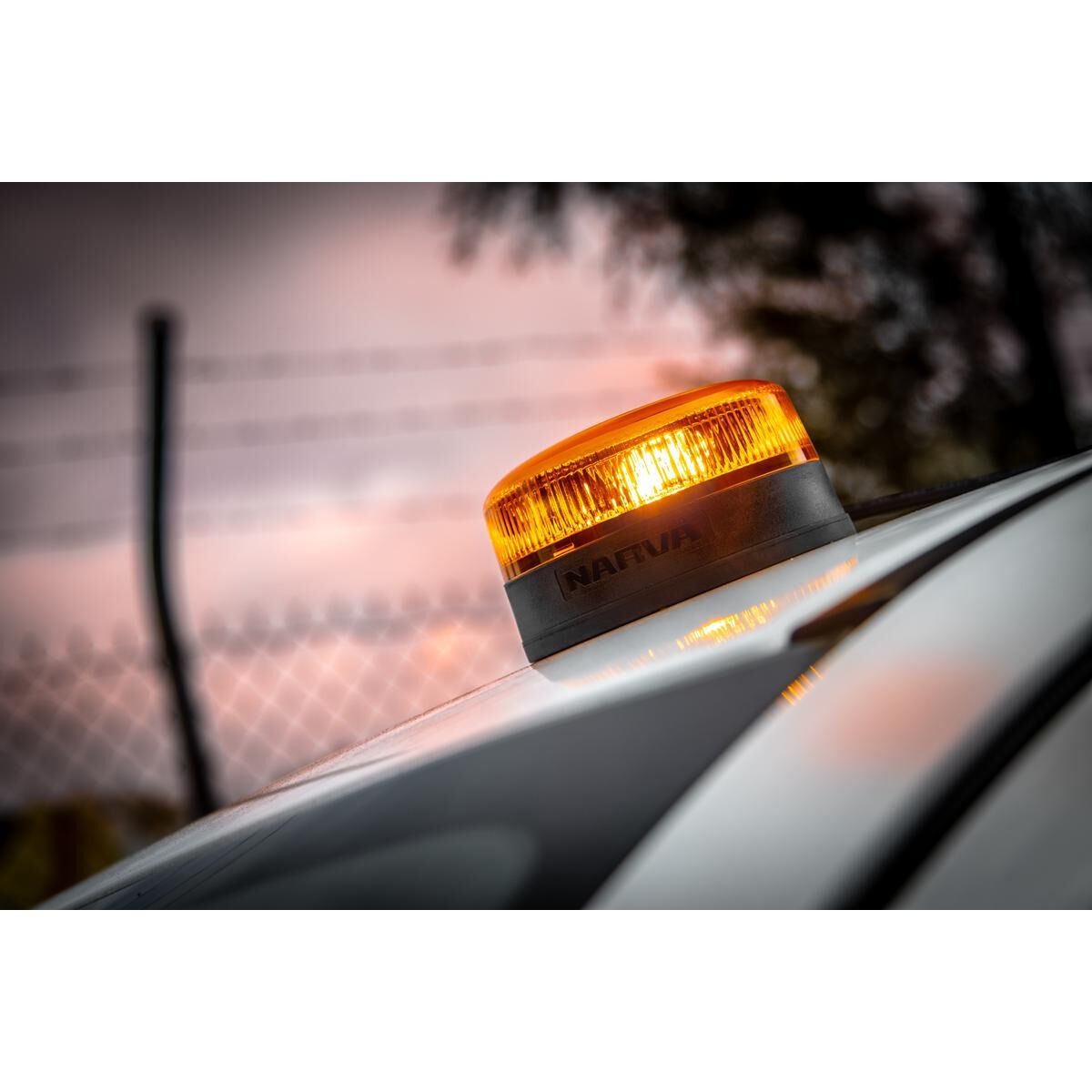 Narva 9-33V Low Profile Eurotech II LED Strobe Rotator (Amber) - Magnetic Base, , scaau_hi-res