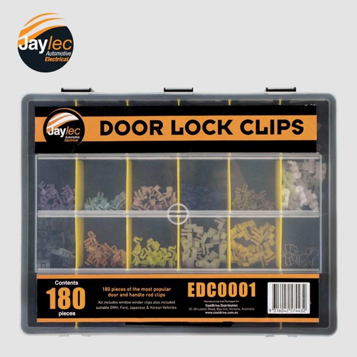 Jaylec Door Lock Clips 180 Pcs Kit Includes Grab Case 18 Types Of Clips ...