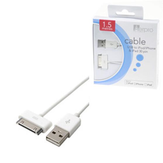 1.5M CABLE IPHONE/IPOD CONNECT TO USB, , scaau_hi-res
