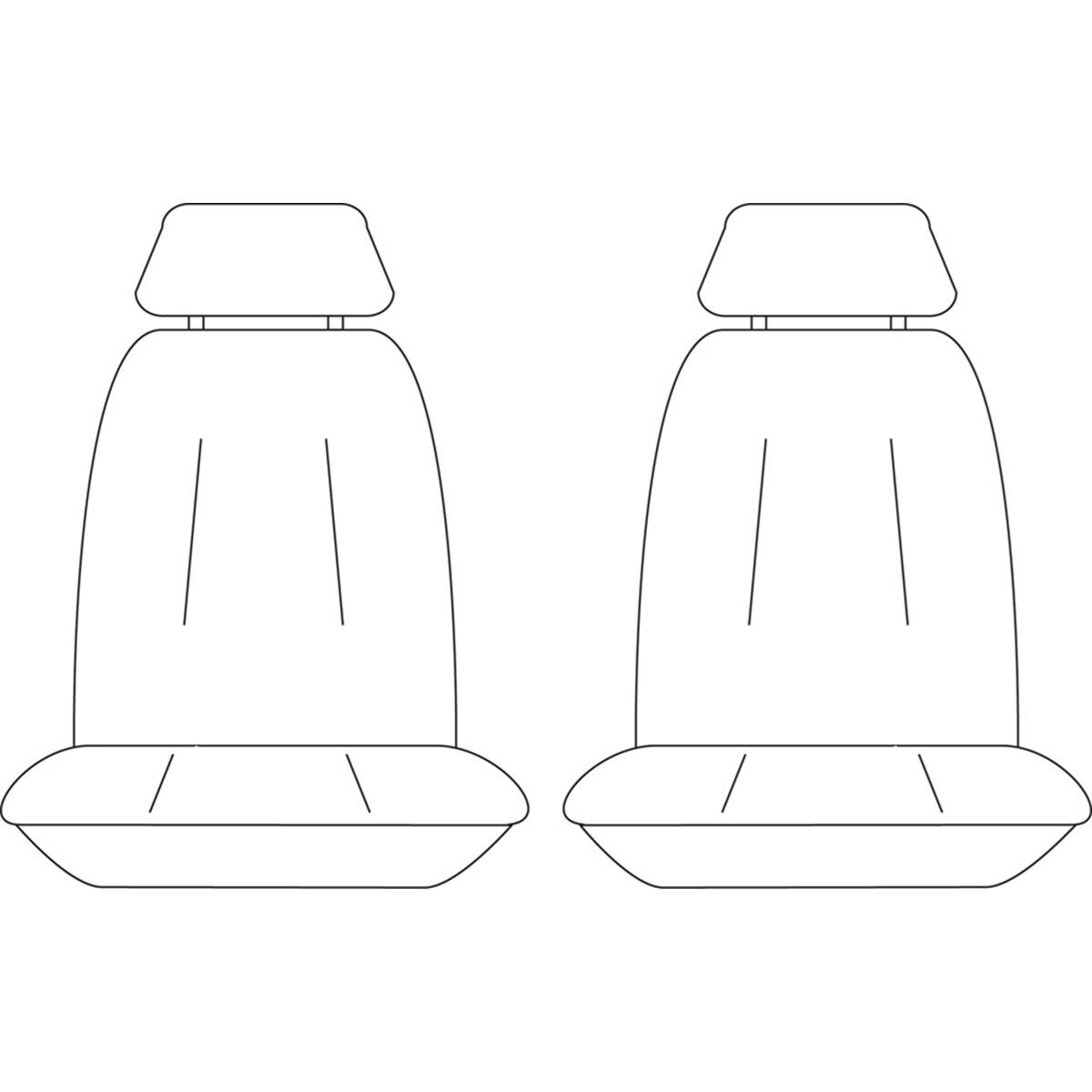 TRADIES CANVAS READY MADE SEAT COVERS - FRONT, BLACK, SUITS MITSUBISHI TRITON, , scaau_hi-res