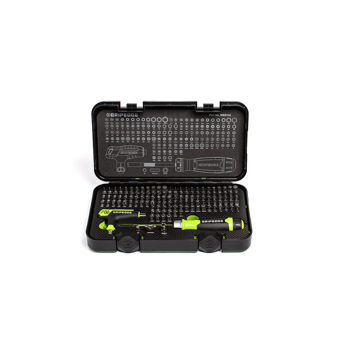 GRIPEDGE MULTI BIT & DRIVER SET 132PC, , scaau_hi-res
